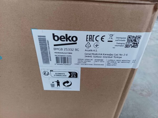Beko-Forno-Microonde-BMGB25332BG-Nuovo-Seconda-Scelta-caratteristiche