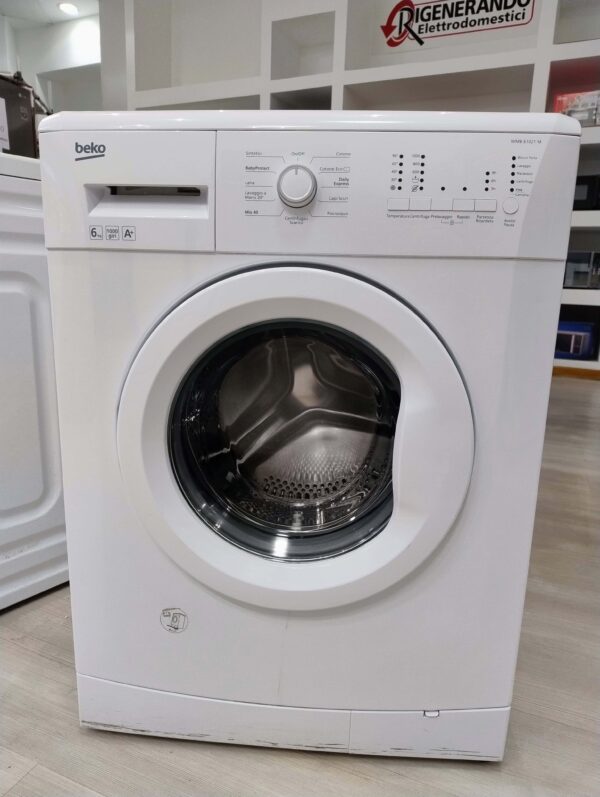 Beko-Lavatrice-6kg-WMB61021M-Bianca-Ricondizionata-fronte