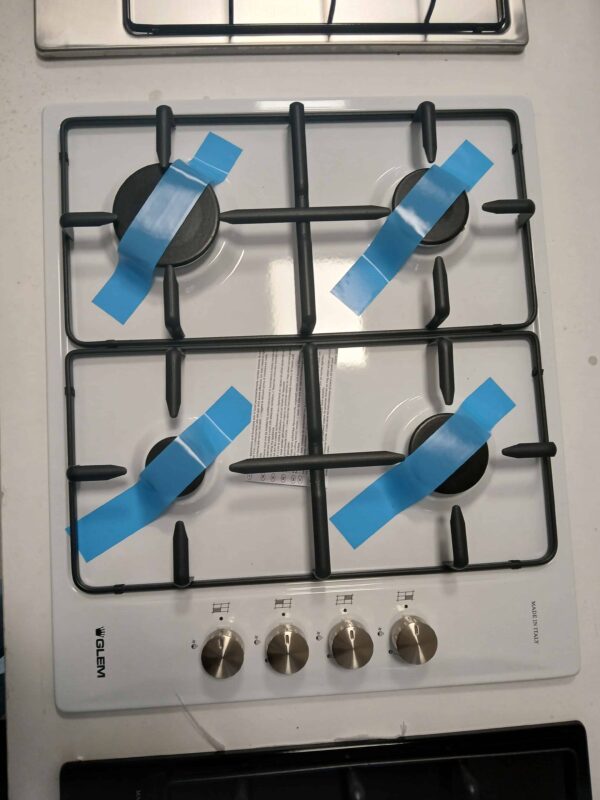 Glem-Piano-Cottura-Bianco-GTL64WH-Gas-4-Fuochi-intero