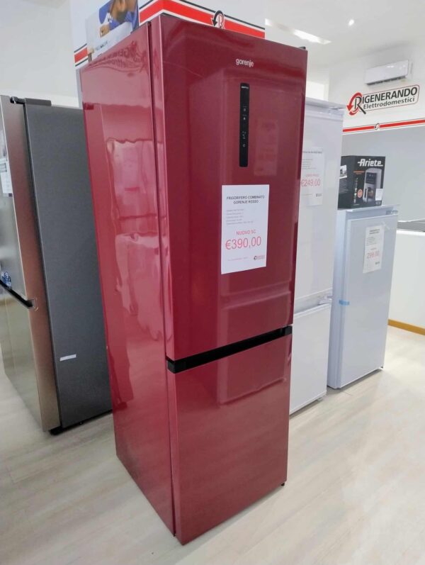 Gorenje-Frigorifero-Combinato-No-Frost-NK7QCODR-Rosso-laterale