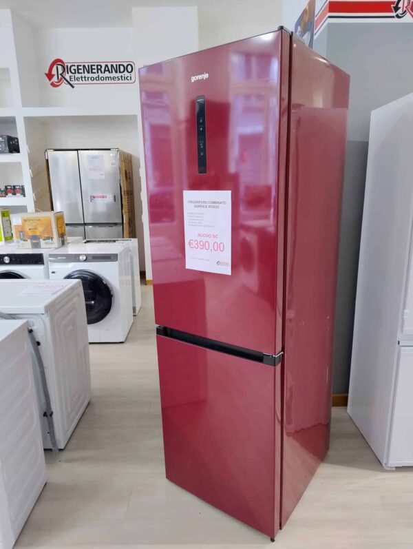 Gorenje-Frigorifero-Combinato-No-Frost-NK7QCODR-Rosso-lato
