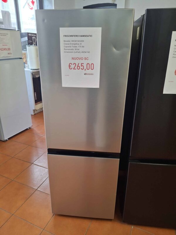 Hanseatic Frigorifero HKG14349DI Acciaio Inox 175 litri - immagine 2
