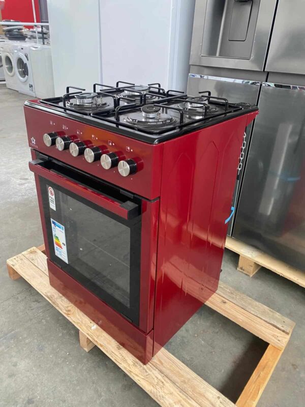 Staylux-Cucina-4-Fuochi-LF663S-40F-Bordeaux-laterale